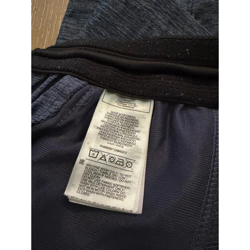 Adidas Men's XL Blue Heather Athletic Running Training Shorts Elastic Waist